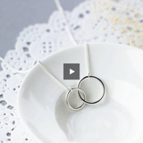 Double Circle Short Necklace - Fashion Proline