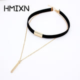 New Black Velvet Choker Necklace Strip rope chain - Fashion Proline