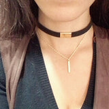 New Black Velvet Choker Necklace Strip rope chain - Fashion Proline