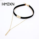 New Black Velvet Choker Necklace Strip rope chain - Fashion Proline