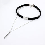 New Black Velvet Choker Necklace Strip rope chain - Fashion Proline
