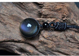 Black Obsidian Rainbow Eye Ball Necklace - Fashion Proline