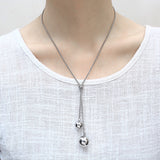 Stainless steel long bead necklace - Fashion Proline