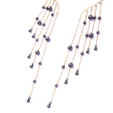 Black Beads Hyperbole Long Tassel Necklace - Fashion Proline