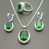 Gemstones Ring Earrings Necklace Sapphire Ruby - Fashion Proline