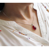 Silver Natural Gemstone Necklace - Fashion Proline