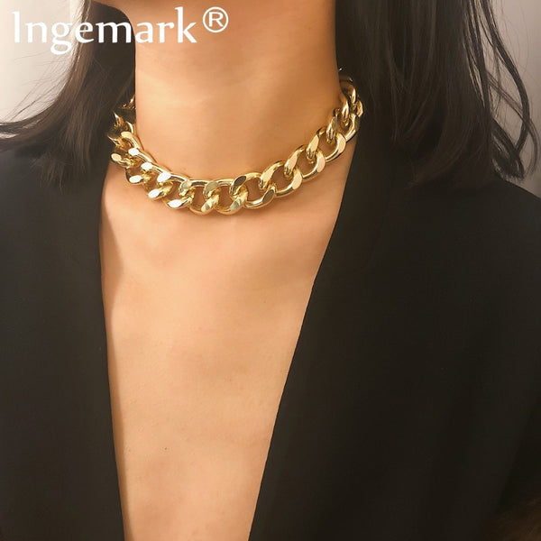 Aluminum Gold Chain Necklace For Woomen - Fashion Proline