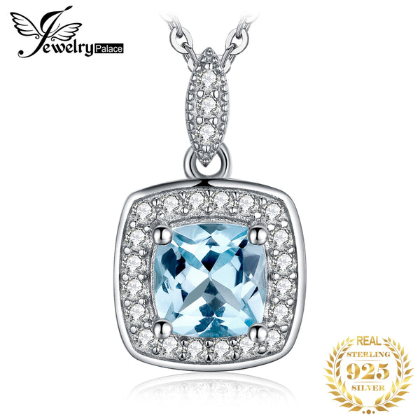 Luxury Natural Blue Topaz Pendant - Fashion Proline