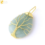 Tree of Life Necklace Natural Stone Pendant - Fashion Proline