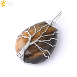 Tree of Life Necklace Natural Stone Pendant - Fashion Proline