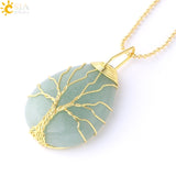 Tree of Life Necklace Natural Stone Pendant - Fashion Proline