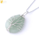 Tree of Life Necklace Natural Stone Pendant - Fashion Proline
