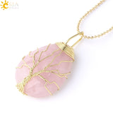 Tree of Life Necklace Natural Stone Pendant - Fashion Proline