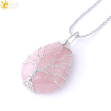 Tree of Life Necklace Natural Stone Pendant - Fashion Proline