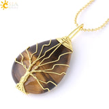 Tree of Life Necklace Natural Stone Pendant - Fashion Proline
