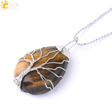 Tree of Life Necklace Natural Stone Pendant - Fashion Proline