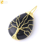 Tree of Life Necklace Natural Stone Pendant - Fashion Proline