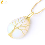 Tree of Life Necklace Natural Stone Pendant - Fashion Proline