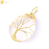 Tree of Life Necklace Natural Stone Pendant - Fashion Proline