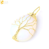 Tree of Life Necklace Natural Stone Pendant - Fashion Proline