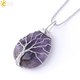 Tree of Life Necklace Natural Stone Pendant - Fashion Proline
