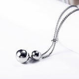 Stainless steel long bead necklace - Fashion Proline