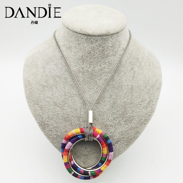 Dandie Cotton rope metal necklace - Fashion Proline