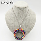 Dandie Cotton rope metal necklace - Fashion Proline