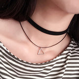 Black Lace Leather Velvet strip - Fashion Proline