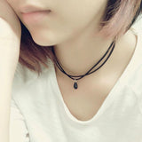 Black Lace Leather Velvet strip - Fashion Proline