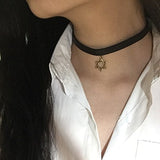 Black Lace Leather Velvet strip - Fashion Proline