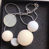 Wood Ball Natural Stone Necklace For Women - Fashion Proline